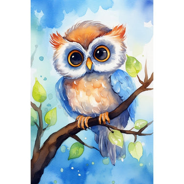 Watercolor Canvas of Owl
